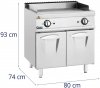 Płyta grillowa podwójna - elektryczna - 10,8 kW - ryflowana - szafka dolna - Royal Catering RCEG-80/700CG 10013398 4062859276964
